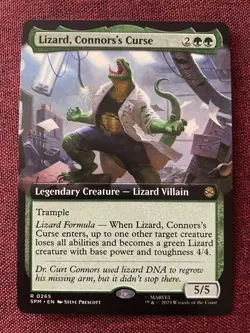 Lizard, Connor's Curse #265 EXTENDED NM/M MTG Spiderman Magic Card - Image 1