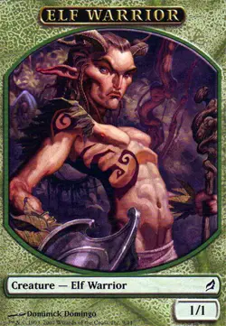 Elf Warrior Token ~ Moderately Played Lorwyn MTG Magic UltimateMTG Green Card - Image 1