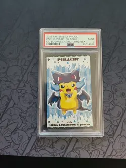 Pokemon: Poncho-wear Pikachu Charizard X 2015 XY Promo Business Card Japan PSA - Image 1