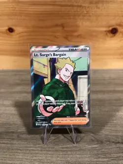 Lt. Surge’s Bargain 170/132 Secret Rare Pokemon Card Mega Evolution NM - Image 1
