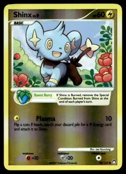 Shinx 98/123 Pokemon Card Mysterious Treasures Common 60 HP Rev Holo LP OT - Image 1