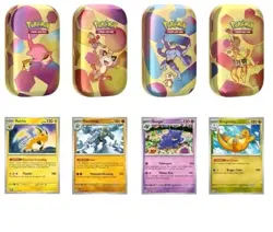 (PACK 1) Pokemon 4 Mini Tins + 4 Promo Cards - 151 SAMS CLUB EXCLUSIVE - Image 1
