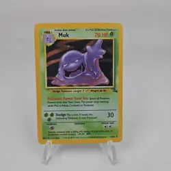 Pokemon Muk TCG Fossil Card 13/62 Holo Unlimited Rare - Image 1