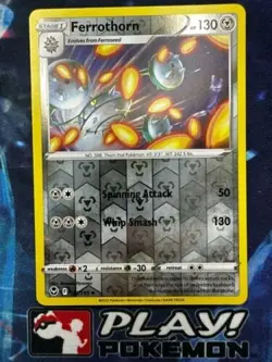 Ferrothorn 122/195 Reverse Holo Silver Tempest Pokemon TCG Card NM + Cardsaver - Image 1