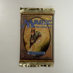Magic the Gathering 5th Edition Factory Sealed 15 Card Booster Pack Vintage MTG - Image 1