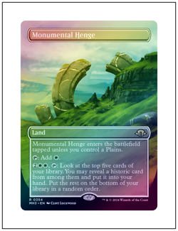1x Monumental Henge, Foil Borderless Art, Modern Horizons 3, Magic MTG NM - Image 1