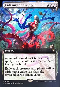 Calamity of the Titans (Extended Art) Non- Foil R Commander Masters 745 NM - Image 1