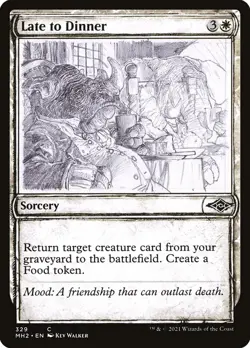 [MTG] Late to Dinner (Showcase) (329) (MH2) NM - Image 1