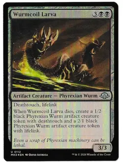 MTG Wurmcoil Larva FOIL Modern Horizons 3 (MH3) Uncommon Magic #0112 Unplayed - Image 1