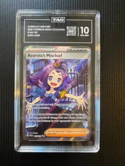 Pokemon TCG ACEROLA'S MISCHIEF SR #165/132 TAG 10 - Image 1