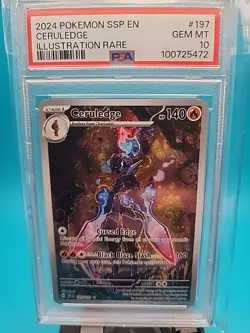 Pokemon Ceruledge Illustration Surging Sparks 197/191 PSA 10 - Image 1