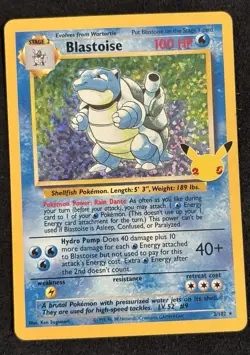 Blastoise - 2/102 Celebrations 25th Anniversary Holo Rare Pokemon - NM/MINT - Image 1