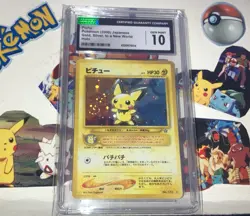 CGC 10 Pokemon TCG Pichu Holo Japanese Neo Genesis No. 172 GEM MINT Swirl - Image 1
