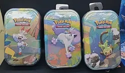 3- Pokemon Galar Pals Mini Tins A20/K19 XY Evolutions FACTORY SEALED ORIGINAL - Image 1