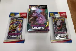 Pokemon Sun and Moon Unified Minds Hanger Box + 2 Blister Packs (Sealed Lot) - Image 1