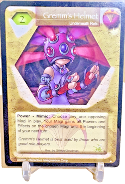 Magi Nation Duel - Gremm's Helmet - Dream's End CCG Card - Image 1