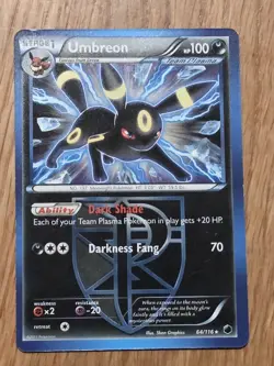 Pokemon Umbreon TCG Team Plasma Freeze Card 64/116 Regular Non Holo Rare - Image 3