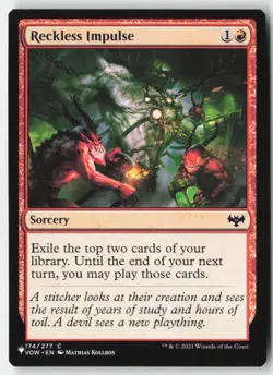 MTG - Reckless Impulse C (The List) 174 LP-NM - Image 1