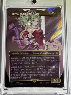Terra, Herald of Hope (Borderless) (Surge Foil) Commander: Final Fantasy Foil - Image 1