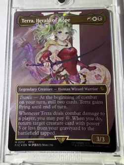 Terra, Herald of Hope (Borderless) (Surge Foil) Commander: Final Fantasy Foil - Image 4