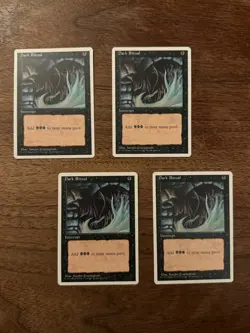 Dark Ritual NM+ 4x NEVER PLAYED MTG Fourth 4th Ed. Magic x4 1995 FREE SHIPPING - Image 1