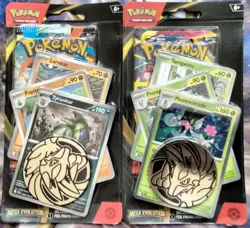 Pokemon Mega Evolution Checklane Blisters w/ Tyranitar Cosmos Or Meowscarada - Image 1