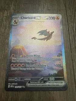 Pokemon TCG Charizard EX Card 199/165 SIR Scarlet & Violet 151 English NM - Image 1