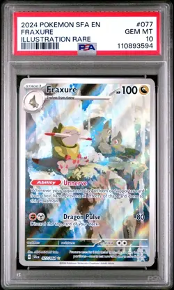 2024 POKEMON SHROUDED FABLE FRAXURE ILLUSTRATION RARE #077 PSA 10 - Image 1