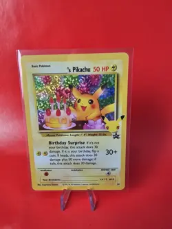 POKEMON TCG BIRTHDAY PIKACHU 24 BLACK STAR PROMO HOLO NM CELEBRATIONS - Image 1