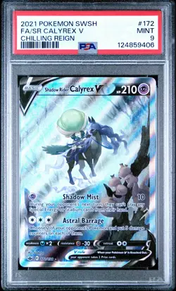 Pokemon TCG Shadow Rider Calyrex V 172/198 Alternate Full Art Chilling PSA 9 - Image 1