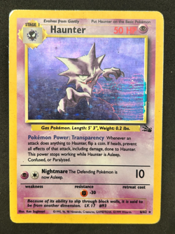 [Stain Error] Haunter Holo Blue Stain Error 6/62 Fossil Pokemon - Image 1