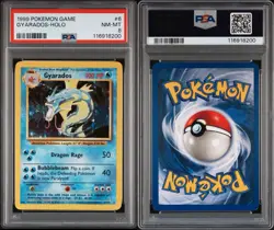 1999 Pokemon Base Set - Gyarados #6 - Holo - PSA 8 - Image 1