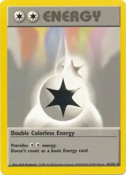 Heavily Played, English Pokemon Regular Double Colorless Energy - 96/102 - Uncom - Image 1