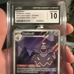 Pokemon Dusknoir 070/064 Illustration Rare Shrouded Fable - CGC 10 🔥 - Image 3