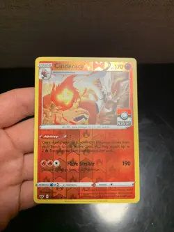 Cinderace Reverse holo Pokemon League Play Stamped 034/202 Sword & Shield (2020) - Image 1