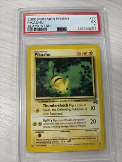 Pokemon Pikachu Holo Black Star Promo 2000 PSA 5 - Image 1