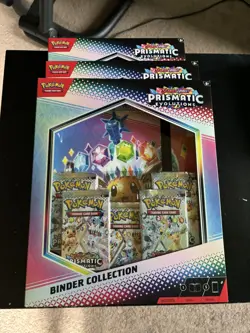 LOT OF 3 Pokemon TCG Prismatic Evolutions Binder Collections Sealed In Hand - Image 1