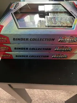 LOT OF 3 Pokemon TCG Prismatic Evolutions Binder Collections Sealed In Hand - Image 2