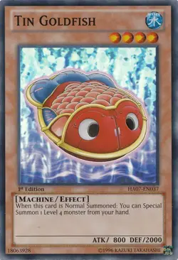 Yugioh! MP Tin Goldfish - HA07-EN037 - Super Rare - 1st Edition Moderately Playe - Image 1