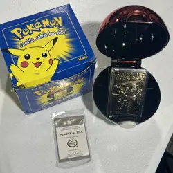 Pokemon Burger King 23k Gold Plated Trading Card Pikachu In Blue Box More4Sale - Image 1