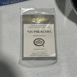 Pokemon Burger King 23k Gold Plated Trading Card Pikachu In Blue Box More4Sale - Image 3