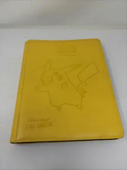Yellow Pokemon Pikachu Ultra Pro Binder With +/- 160 Cards - See Photos - Image 1