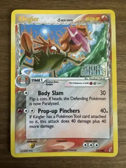 Kingler Delta Species Reverse Holo Rare Pokemon Card 22/100 Crystal Guardians - Image 1