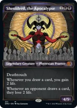 MTG English Sheoldred, the Apocalypse (Textured Foil) NM Foil Dominaria United - Image 1