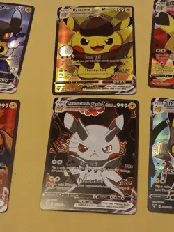 6Pikachu Pokemon Card Holo GX VSTAR VMAX GX EX Cosplay Art - Image 3