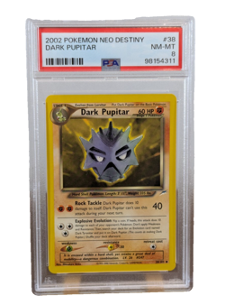 Dark Pupitar 38/105 PSA 8 Neo Destiny 2002 Pokemon Graded Card Vintage TCG - Image 1