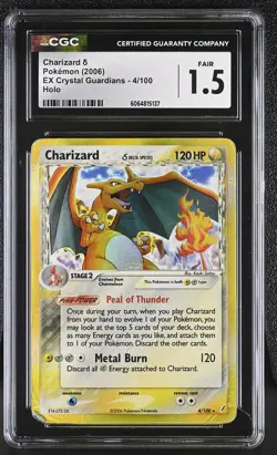 CGC 1.5 Charizard 2006 EX Crystal Guardians 4/100 Holo Pokemon Card - Image 1