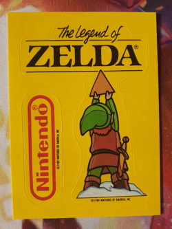 1989 Topps Nintendo Game Pack The Legend of Zelda Sticker Card LP-NM - Image 1