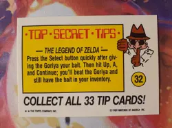 1989 Topps Nintendo Game Pack The Legend of Zelda Sticker Card LP-NM - Image 2