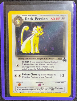 Pokemon Card - Dark Persian # 17 WOTC Black Star Promo Holo - NM - Image 1